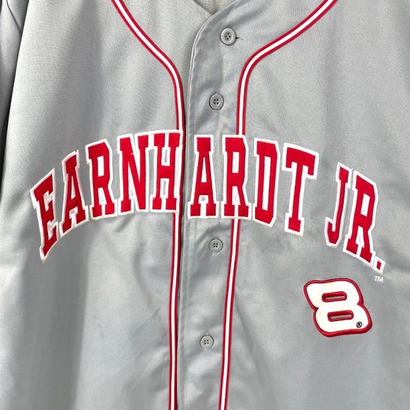 Vintage Chase Dale Earnhardt Jr #8 NASCAR Budweiser Baseball Button Up shirt - Picture 2 of 13